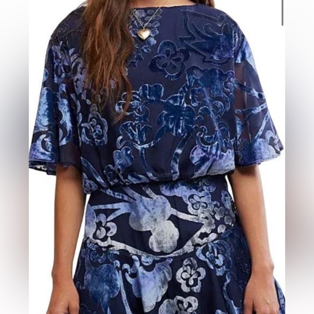 Free People women’s blue floral dress brand new no tags